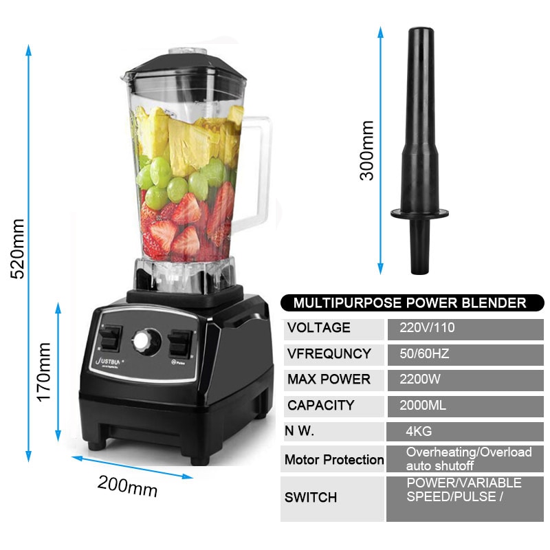 BPA Free 2200W Professional Blender