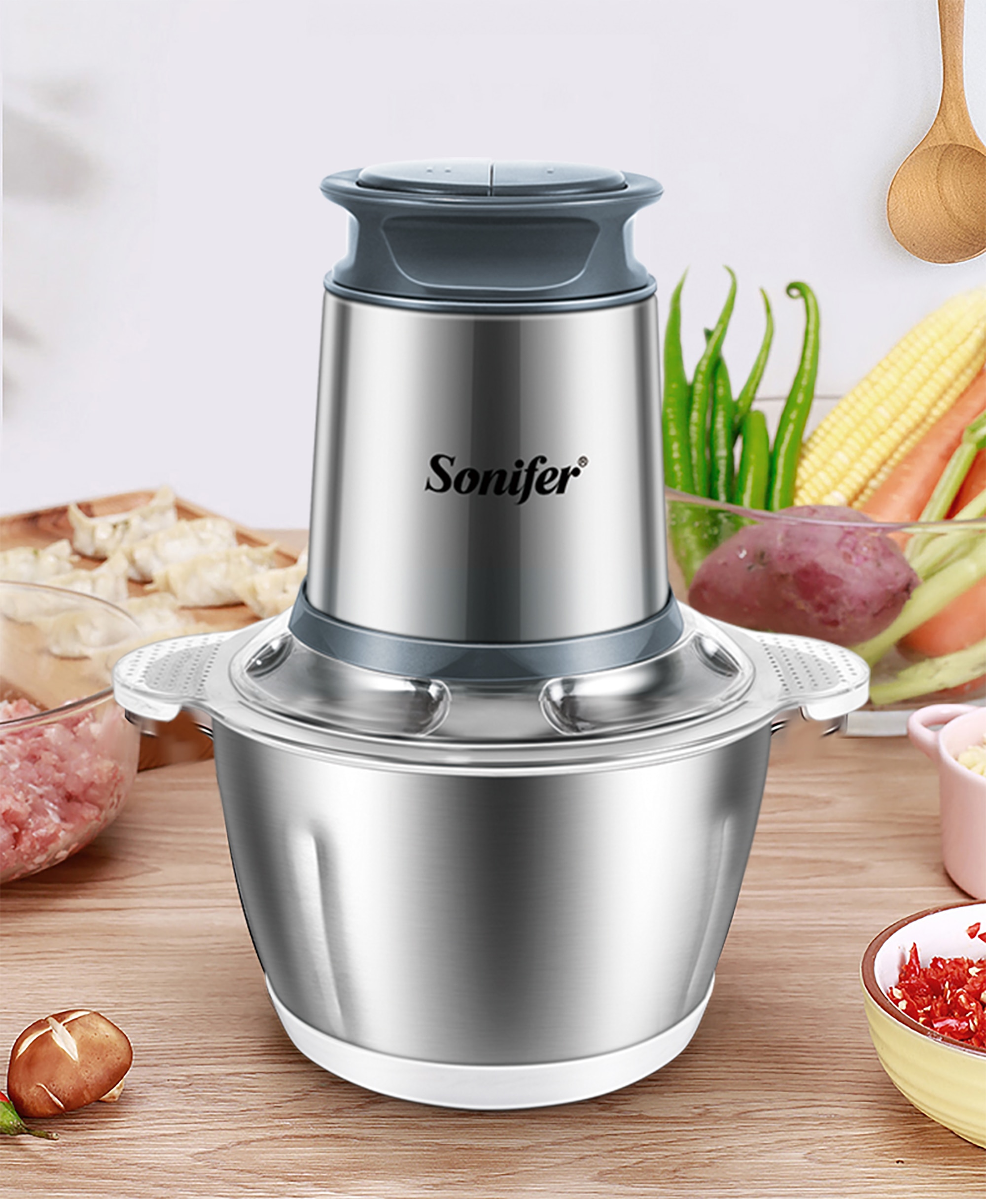 2 Speeds Stainless Steel Electric Grinder