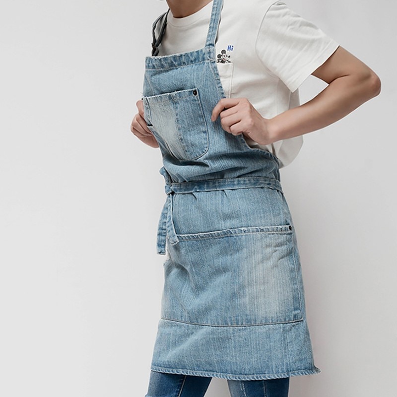 Women's Barista Denim Bib Apron