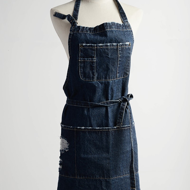 Women's Barista Denim Bib Apron